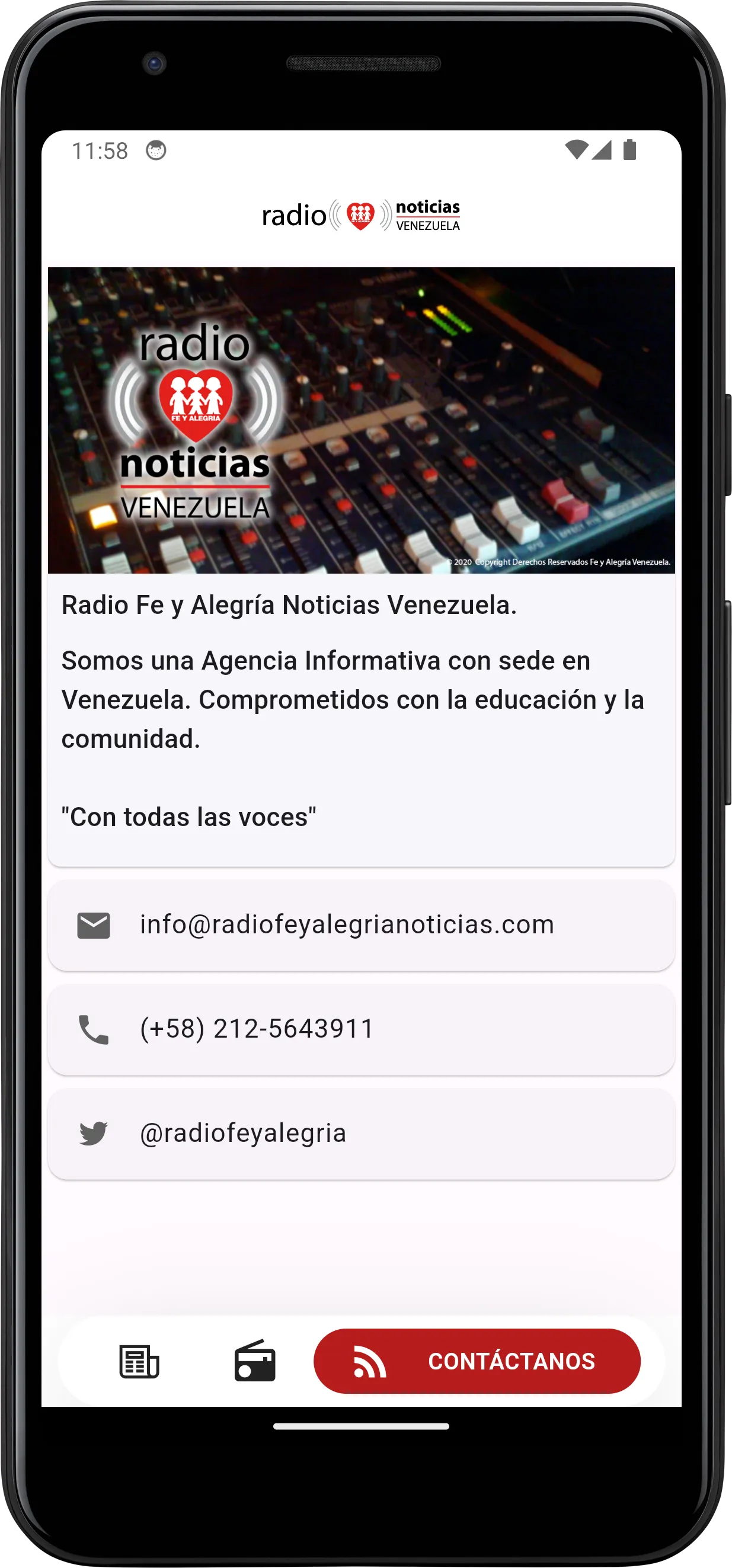 Fe y Alegri­a Noticias | Indus Appstore | Screenshot