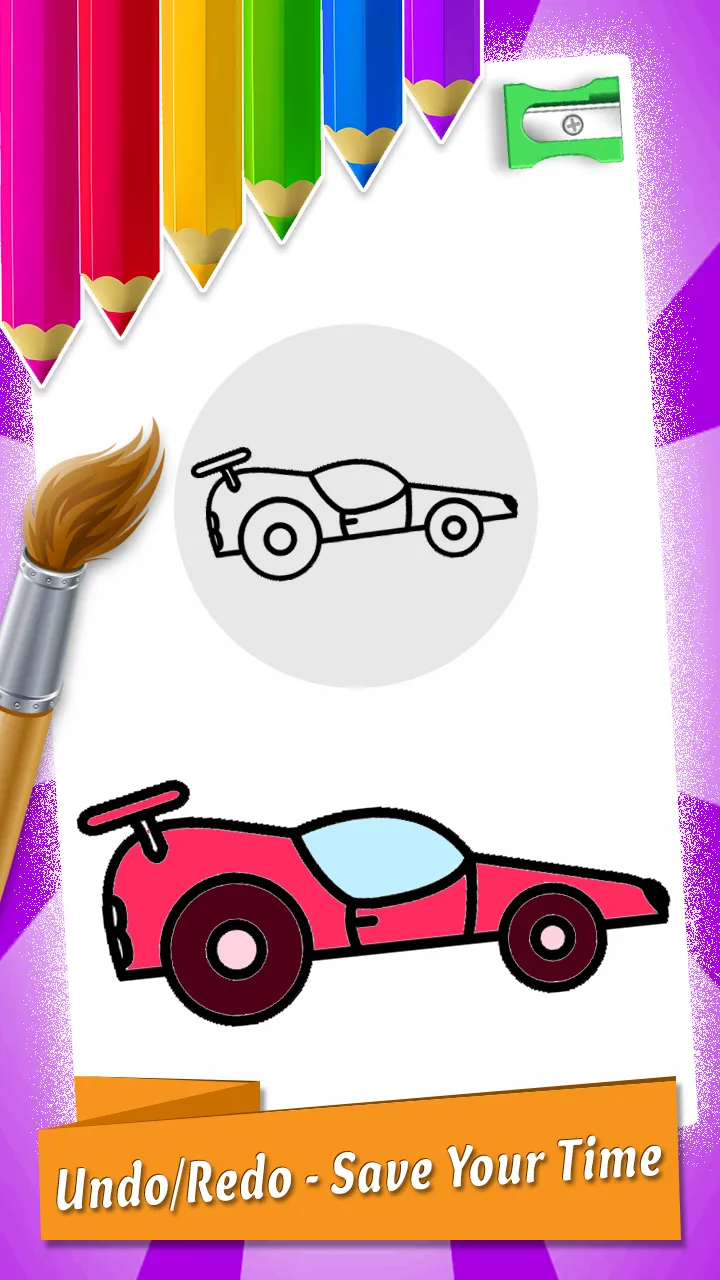 Cars Coloring & Drawing Book | Indus Appstore | Screenshot