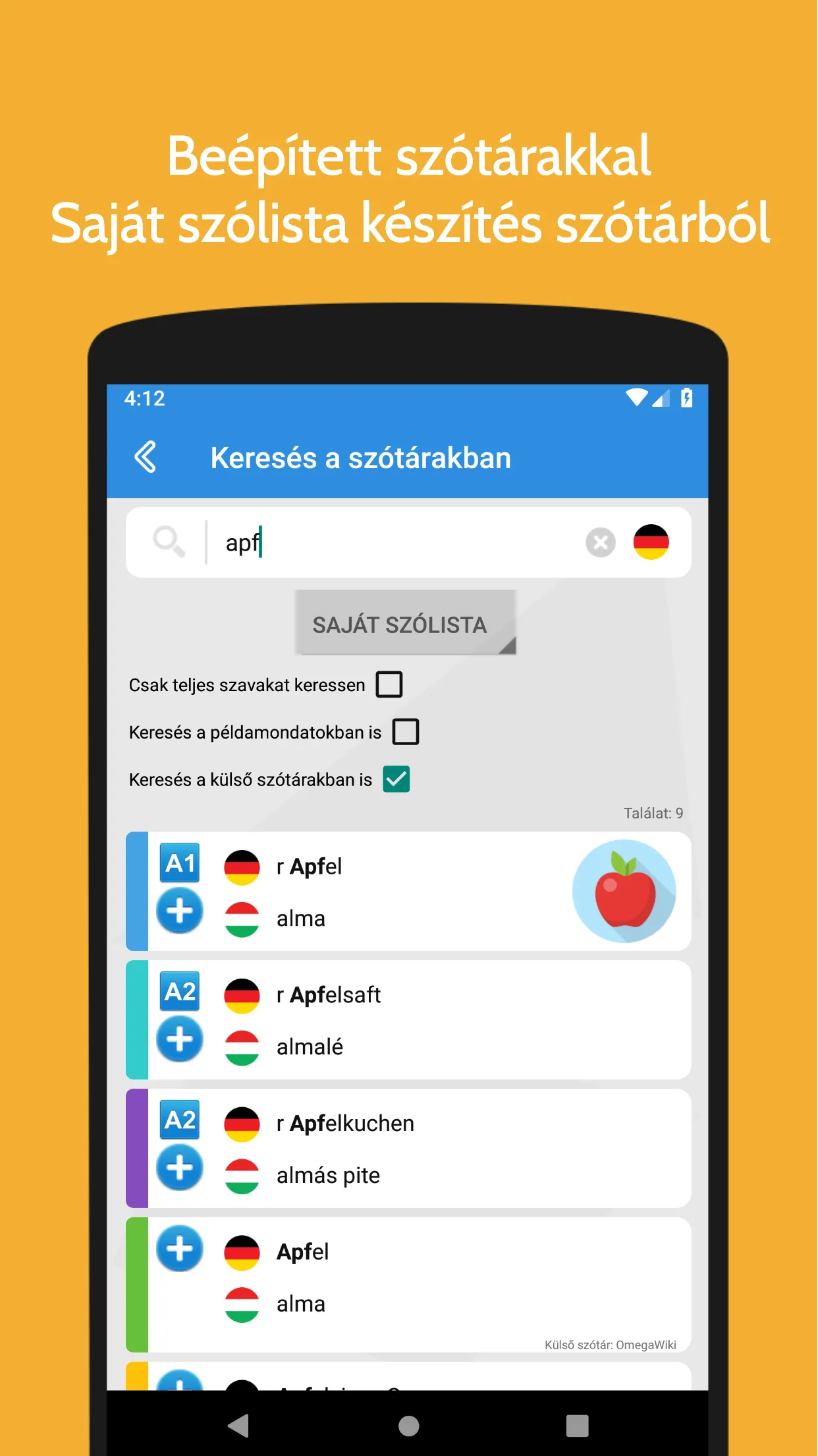 Wordzie Német Szótanító | Indus Appstore | Screenshot