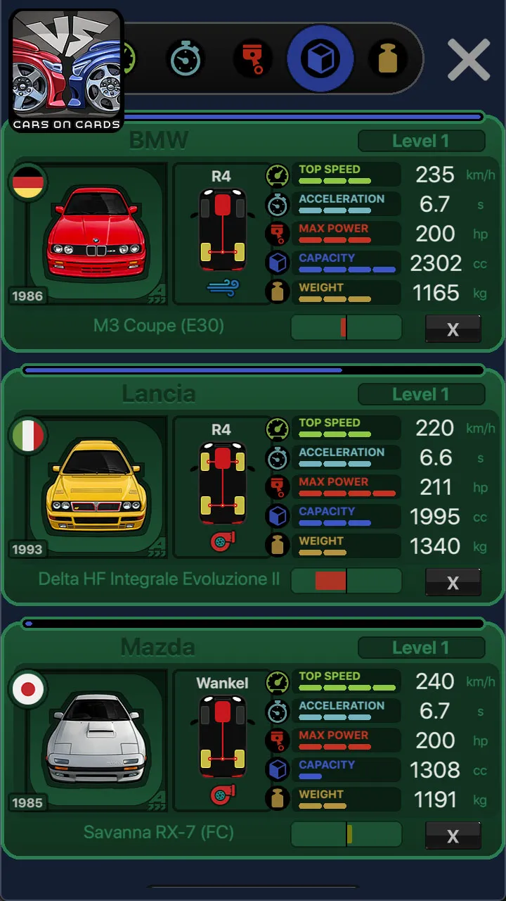 Cars on Cards | Indus Appstore | Screenshot