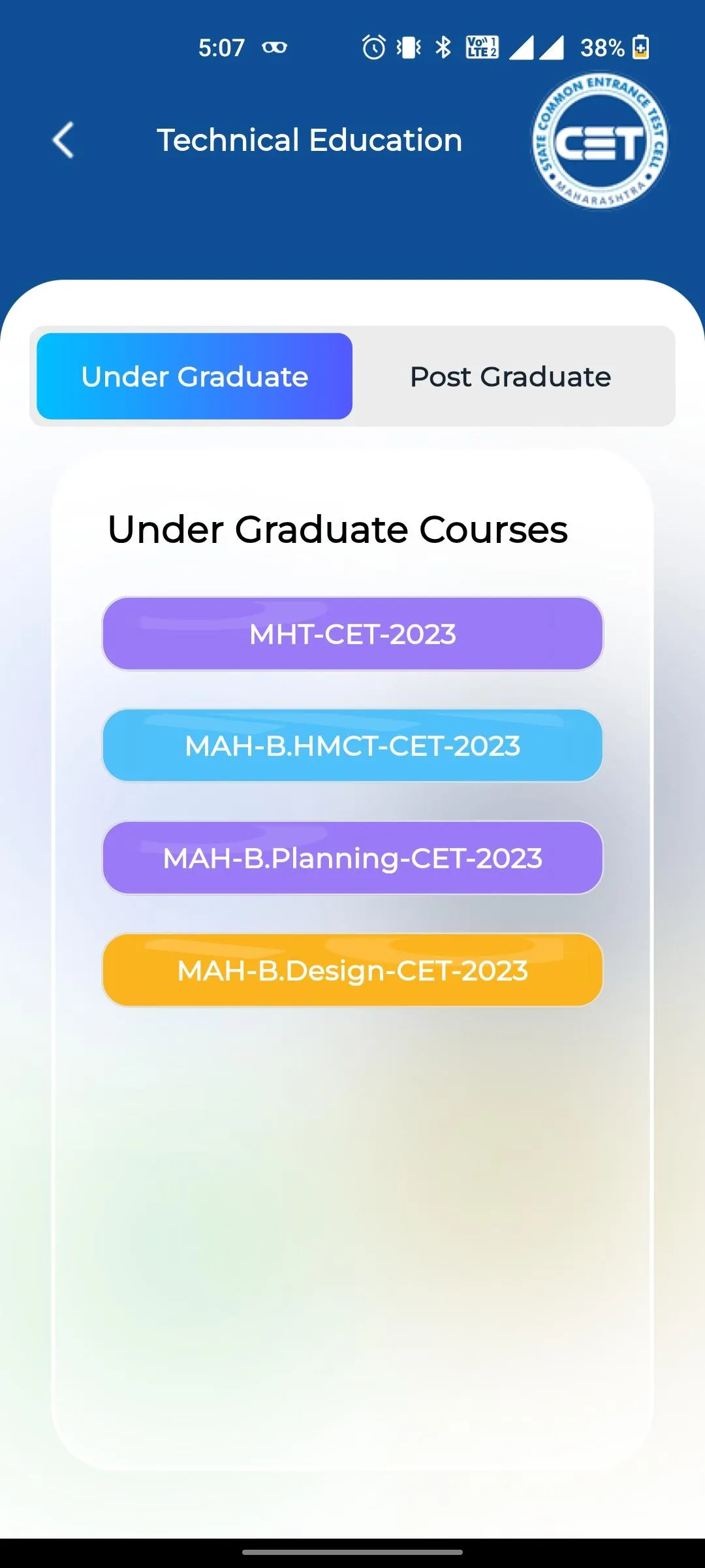 MAHA-CET Registration | Indus Appstore | Screenshot