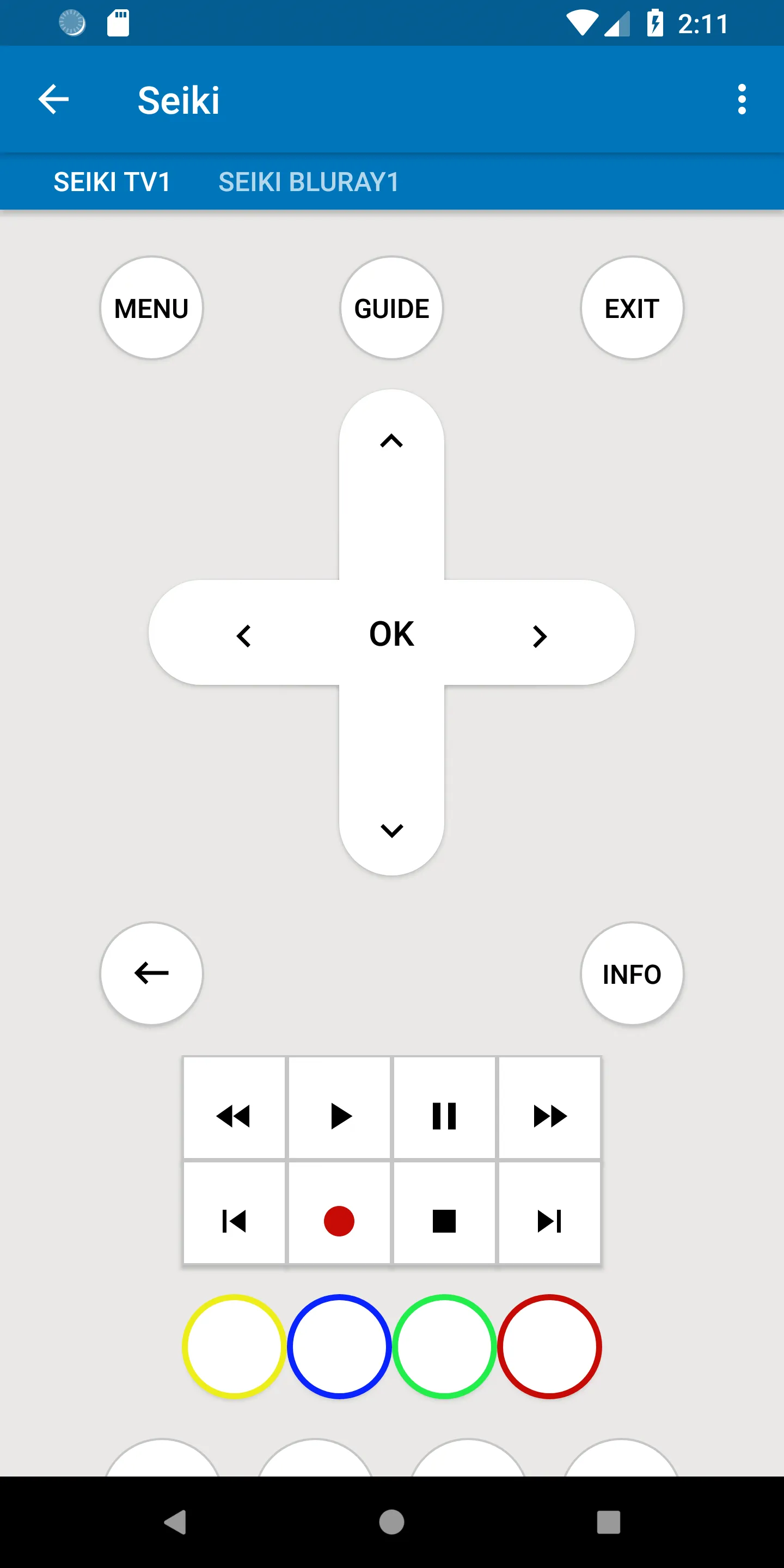 Seiki TV Remote | Indus Appstore | Screenshot