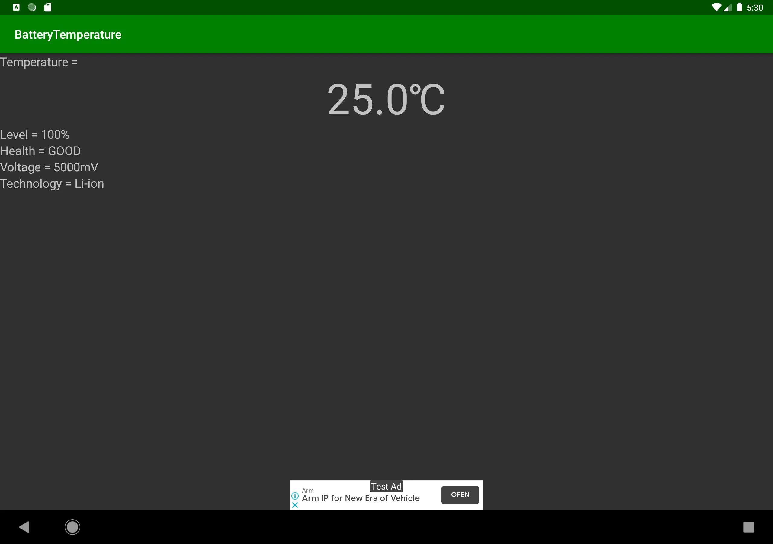 Battery Temperature | Indus Appstore | Screenshot