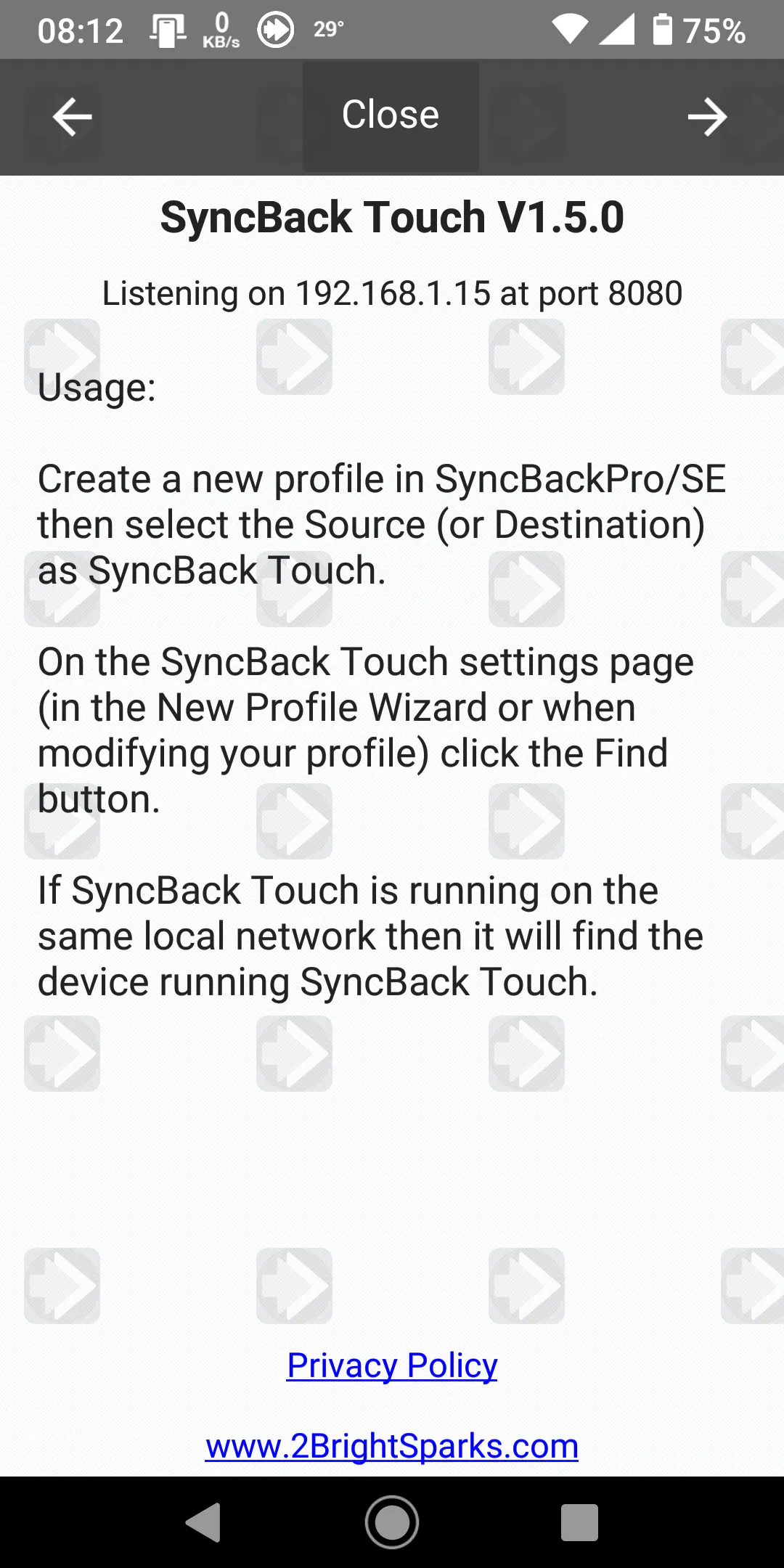 SyncBack Touch | Indus Appstore | Screenshot