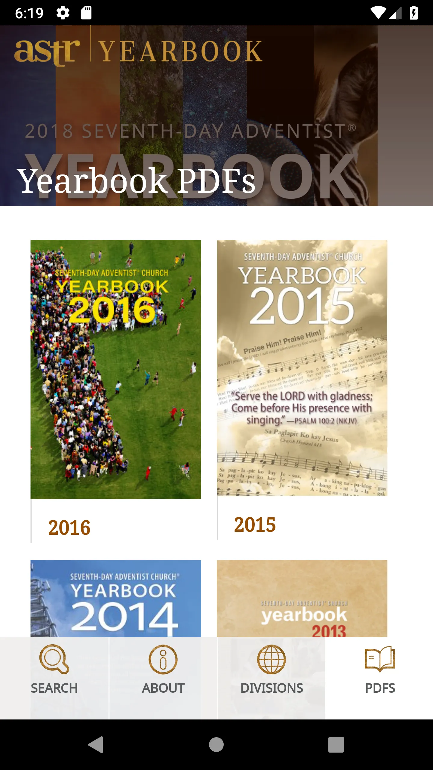 Adventist Yearbook | Indus Appstore | Screenshot