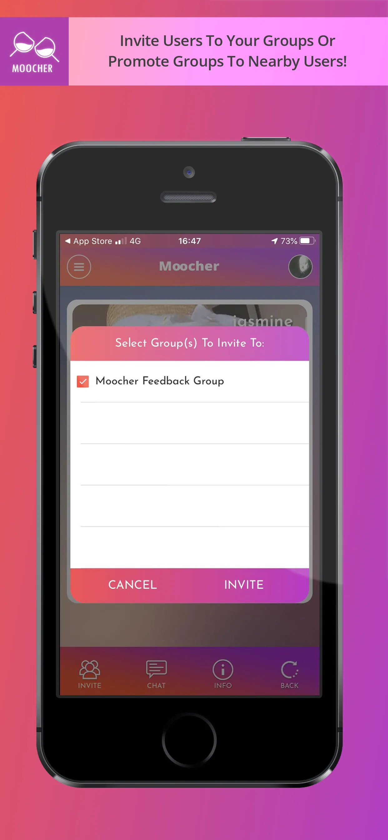 Moocher Social Networking App | Indus Appstore | Screenshot