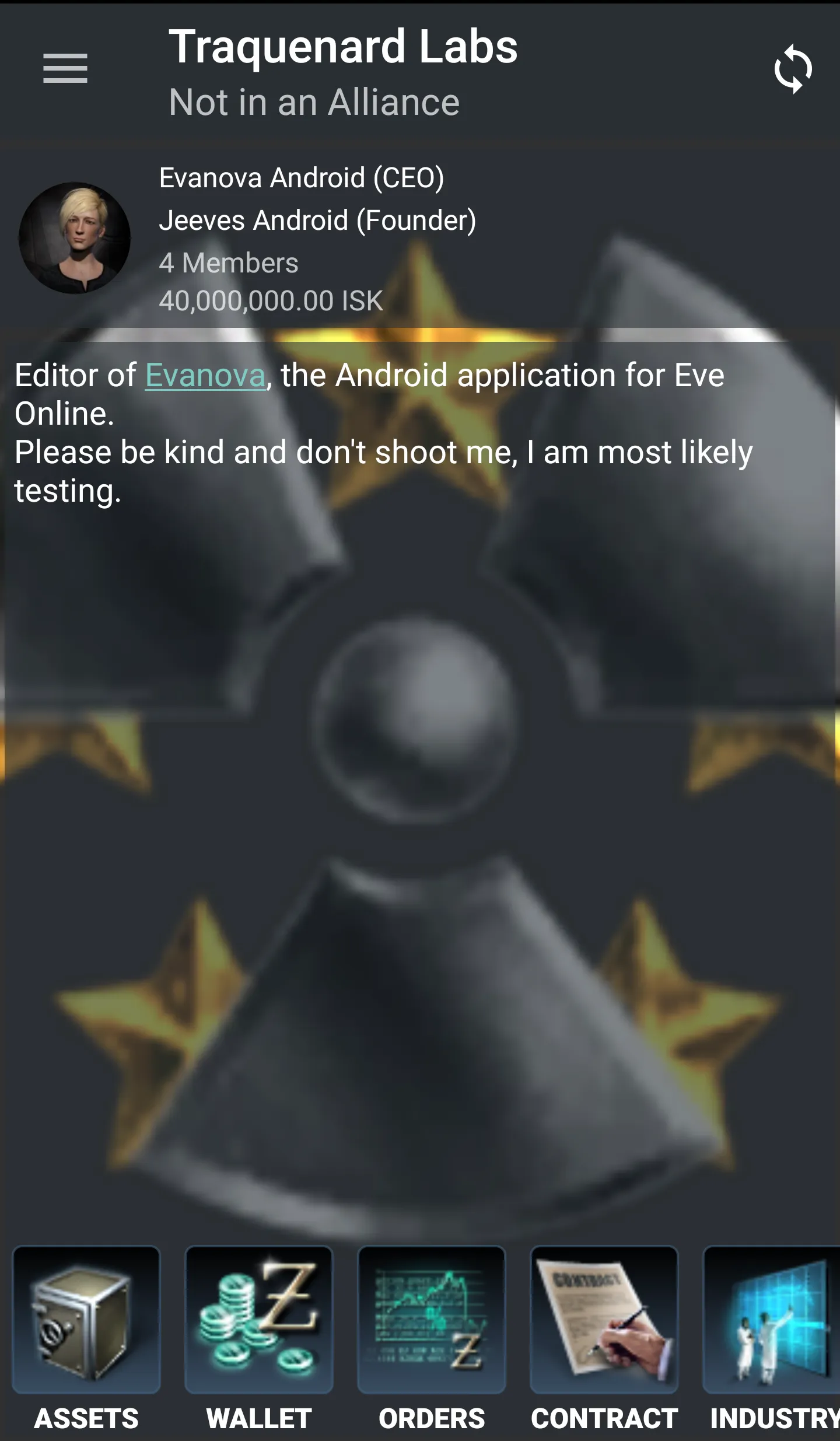 Evanova for EVE Online | Indus Appstore | Screenshot