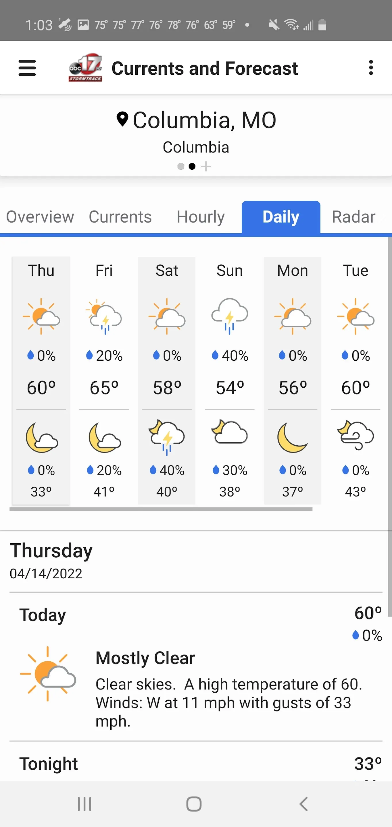 ABC 17 Stormtrack Weather App | Indus Appstore | Screenshot