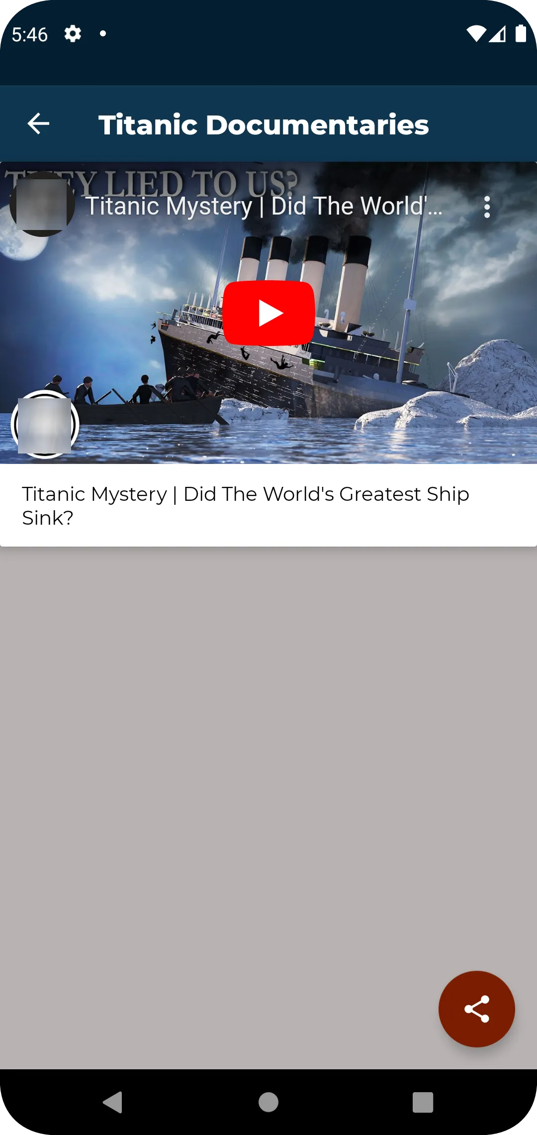 Titanic Sinking Documentaries | Indus Appstore | Screenshot