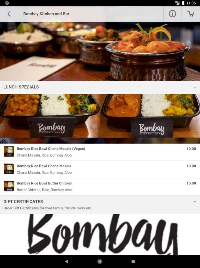 Bombay Kitchen and Bar | Indus Appstore | Screenshot