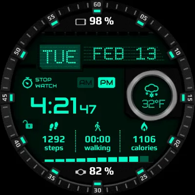 Digitec Watch Face | Indus Appstore | Screenshot