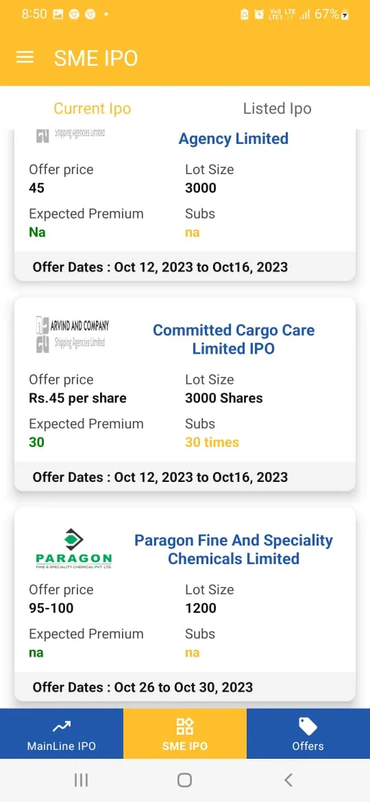 IPO GMP WATCH : Upcoming IPOs | Indus Appstore | Screenshot