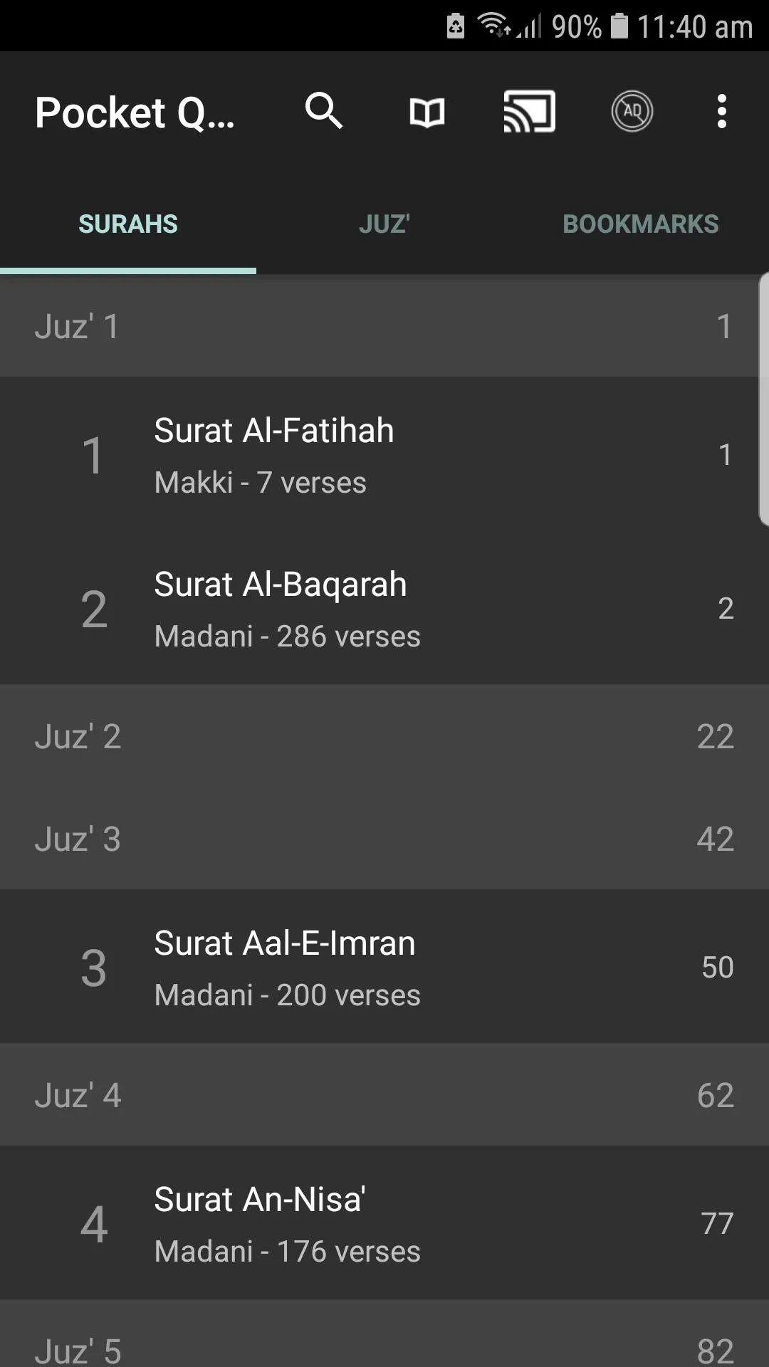 Pocket Quran | Indus Appstore | Screenshot