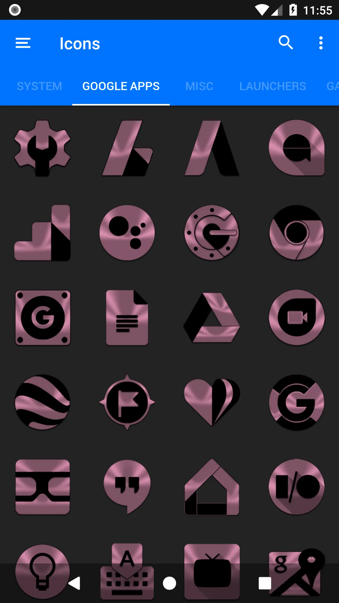 Lilac Purple & Black Icon Pack | Indus Appstore | Screenshot