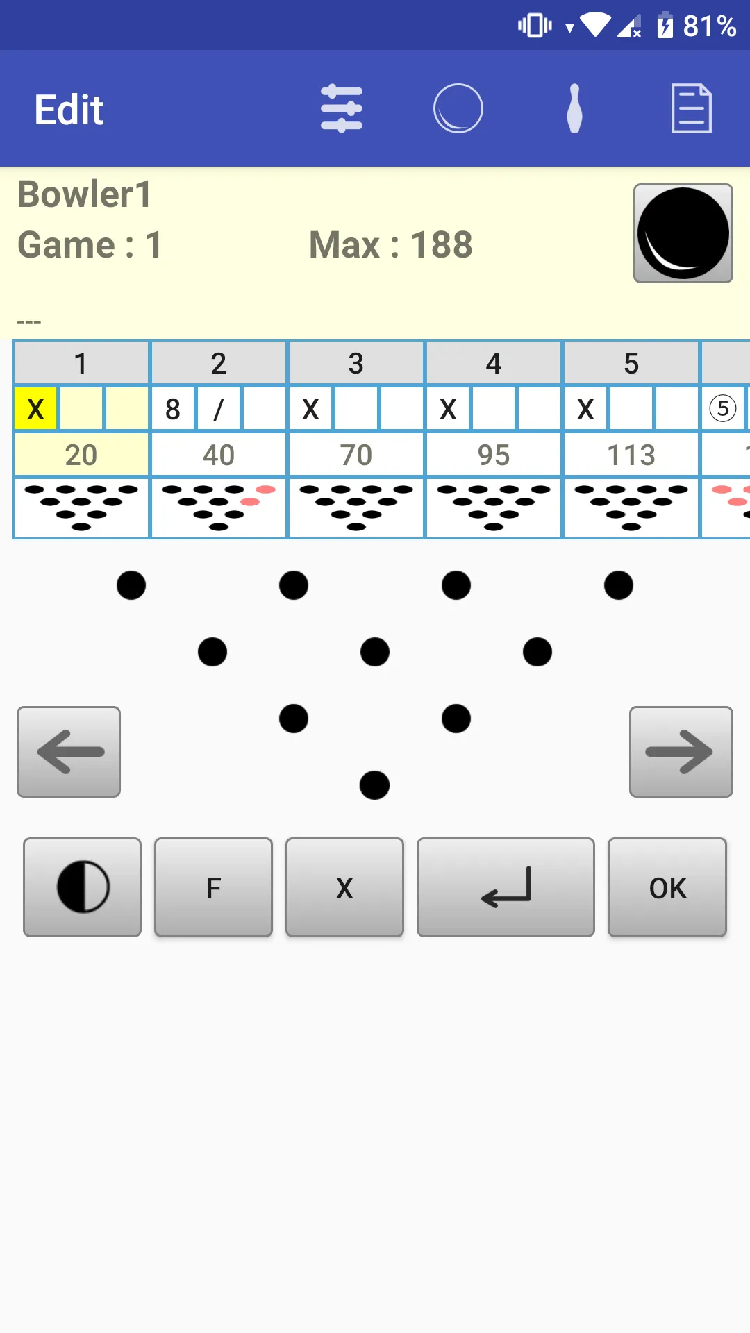 Duckpin / candlepin scoreboard | Indus Appstore | Screenshot