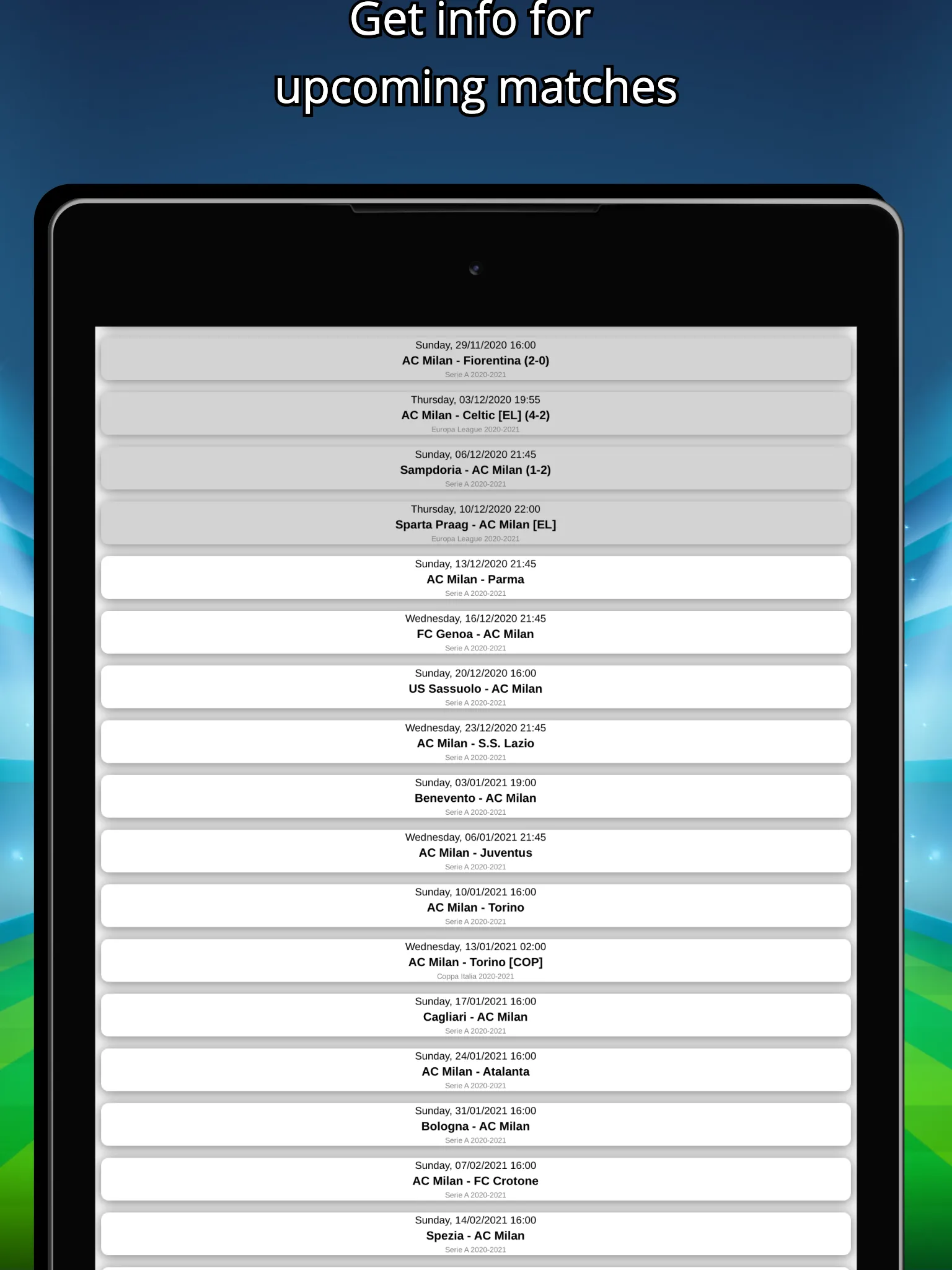 Soccer News For Rossoneri - La | Indus Appstore | Screenshot