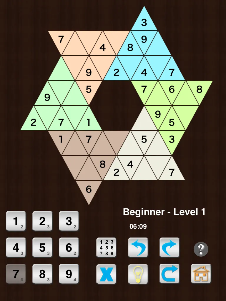 Star Sudoku six large triangle | Indus Appstore | Screenshot