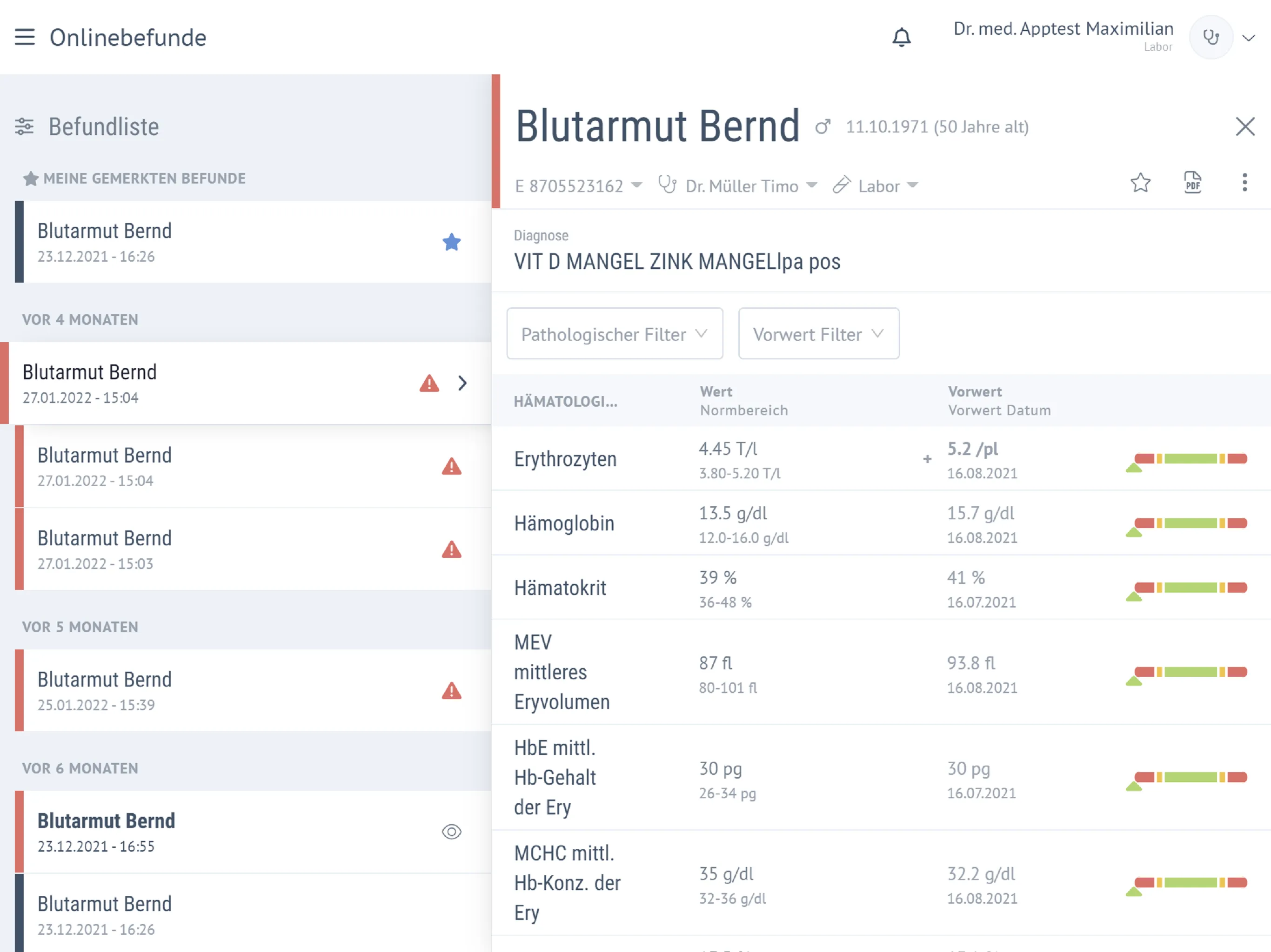 Labor Lademannbogen MVZ GmbH | Indus Appstore | Screenshot