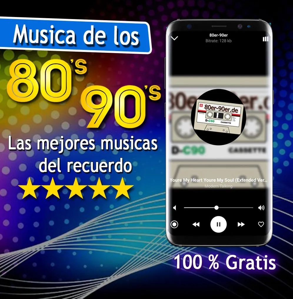 Musica de los 80 y 90 | Indus Appstore | Screenshot