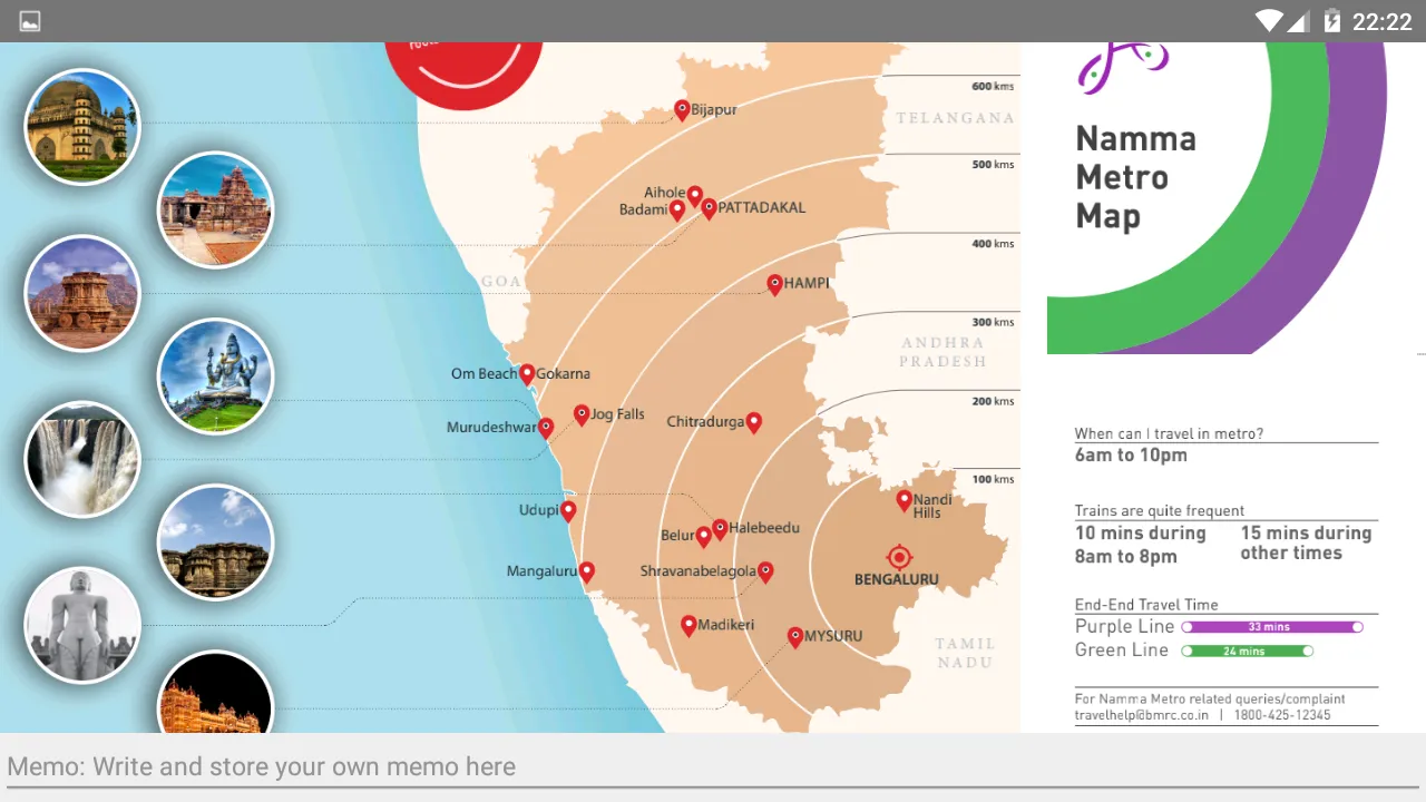 BANGALORE METRO TOURIST MAP | Indus Appstore | Screenshot