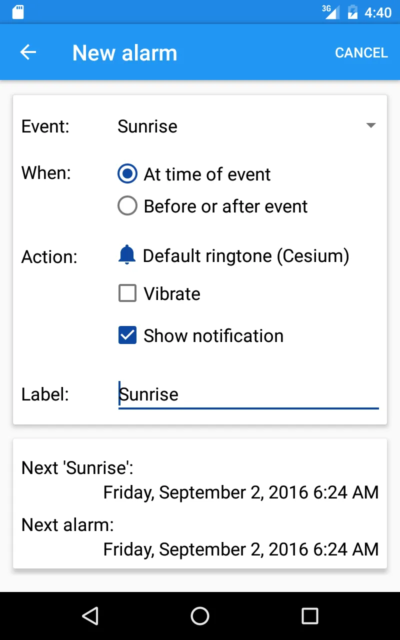 Sun Alarm | Indus Appstore | Screenshot