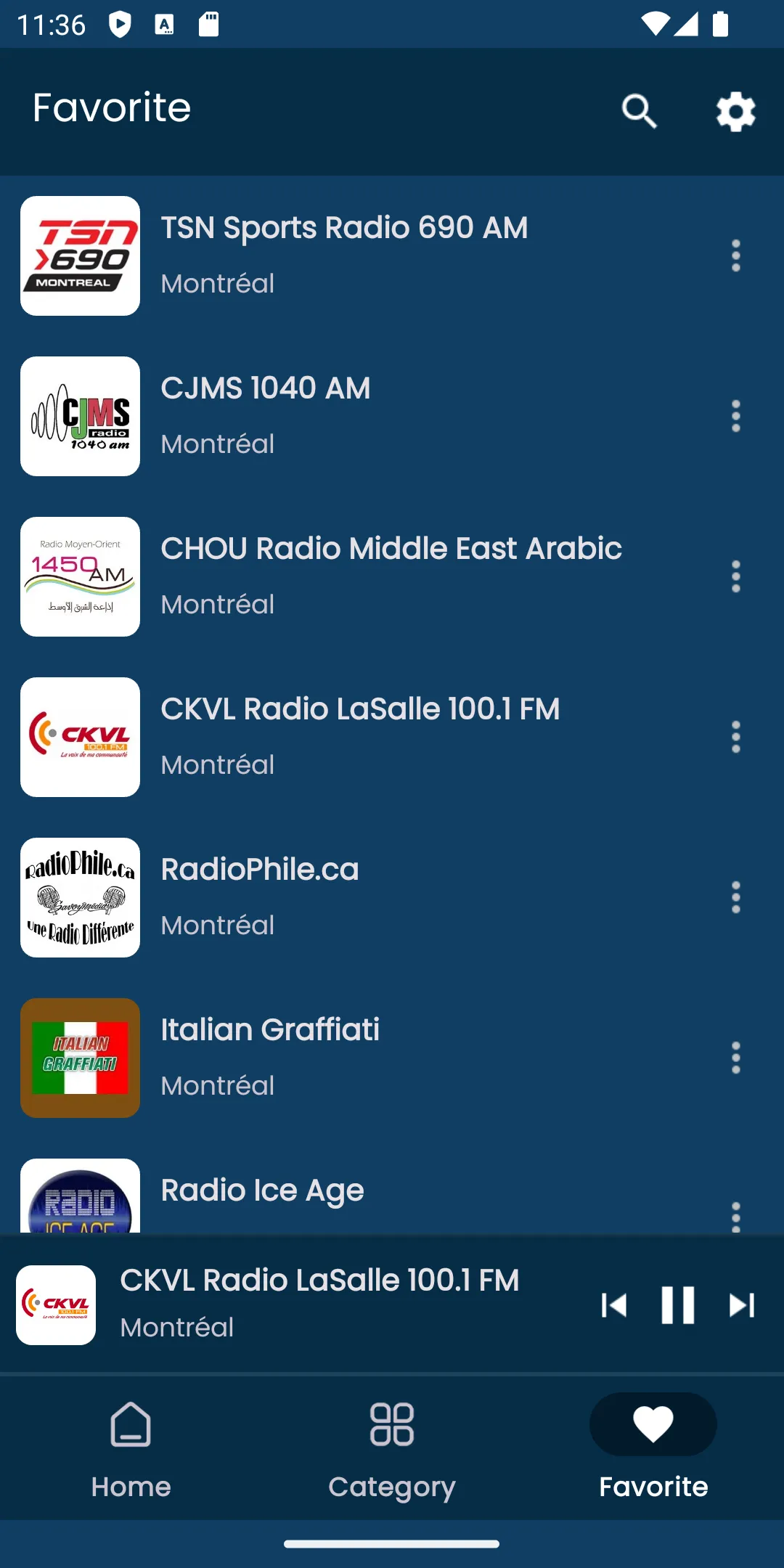 Radios from Montreal | Indus Appstore | Screenshot