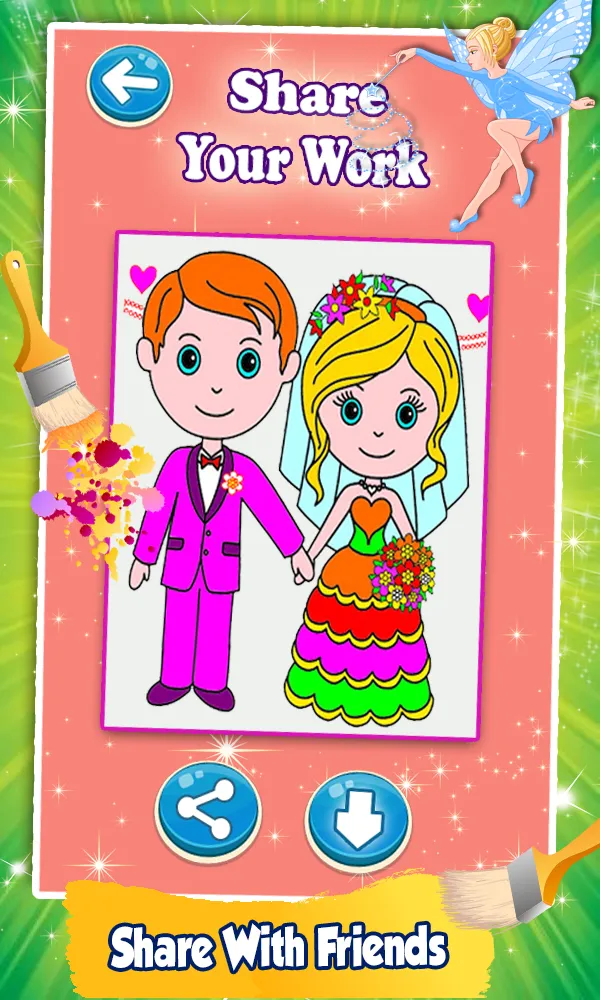 Bride And Groom Coloring Pages | Indus Appstore | Screenshot