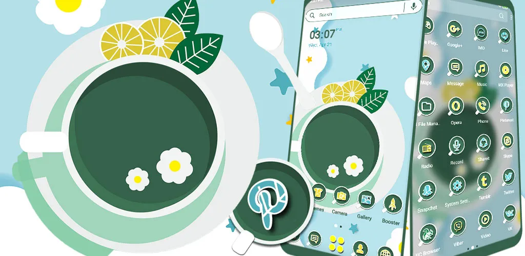 Green Lemon Tea Theme | Indus Appstore | Screenshot