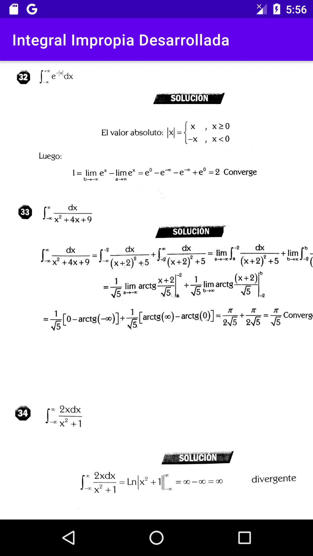 Integral Impropia Desarrollada | Indus Appstore | Screenshot