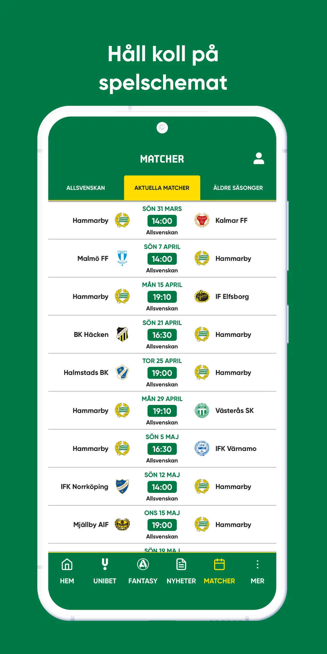 Hammarby Fotboll Live | Indus Appstore | Screenshot