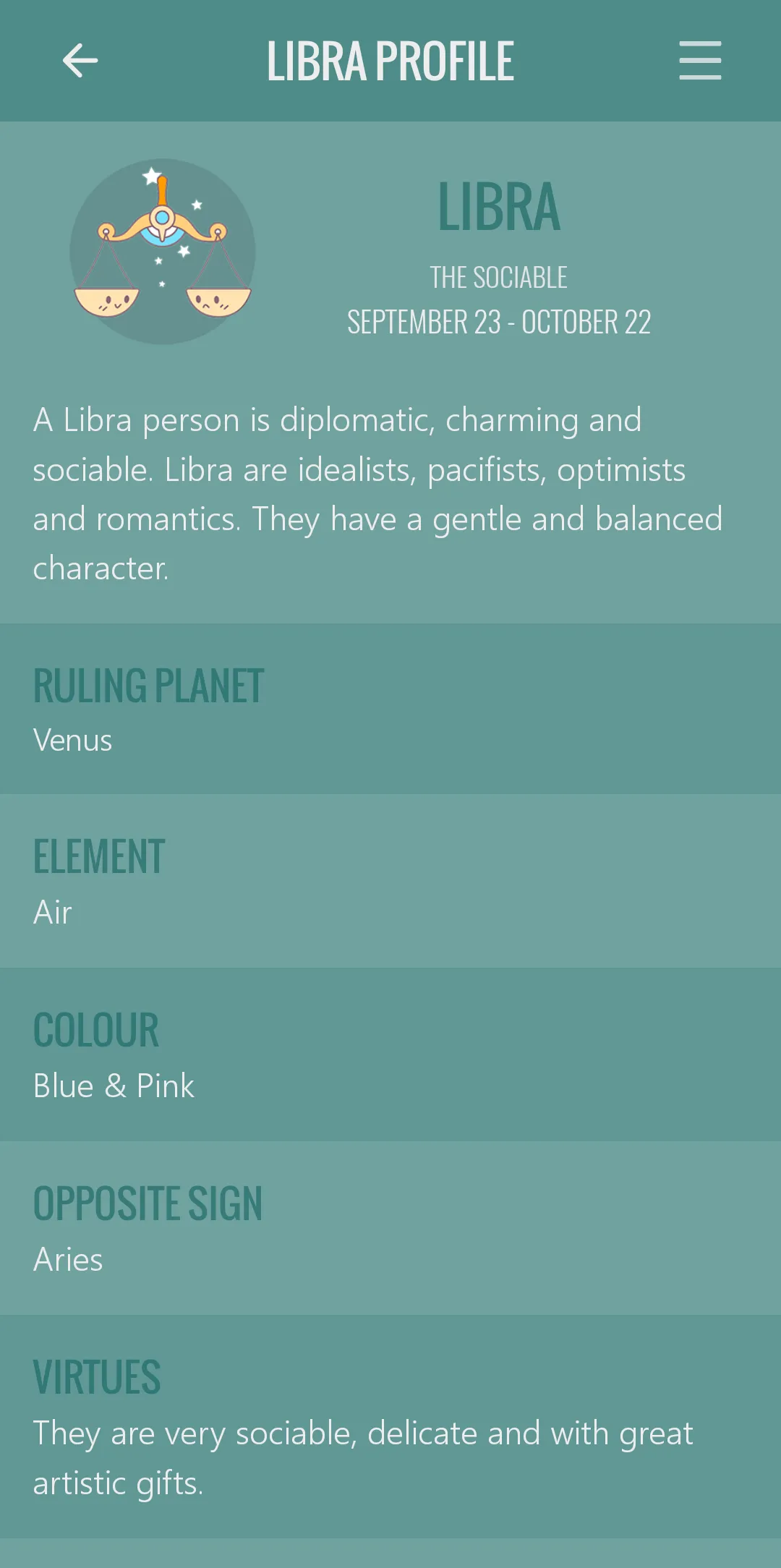 Libra Horoscope | Indus Appstore | Screenshot