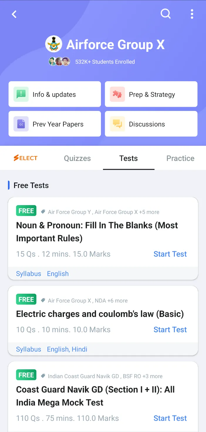 Airforce Group X Exam Prep App | Indus Appstore | Screenshot