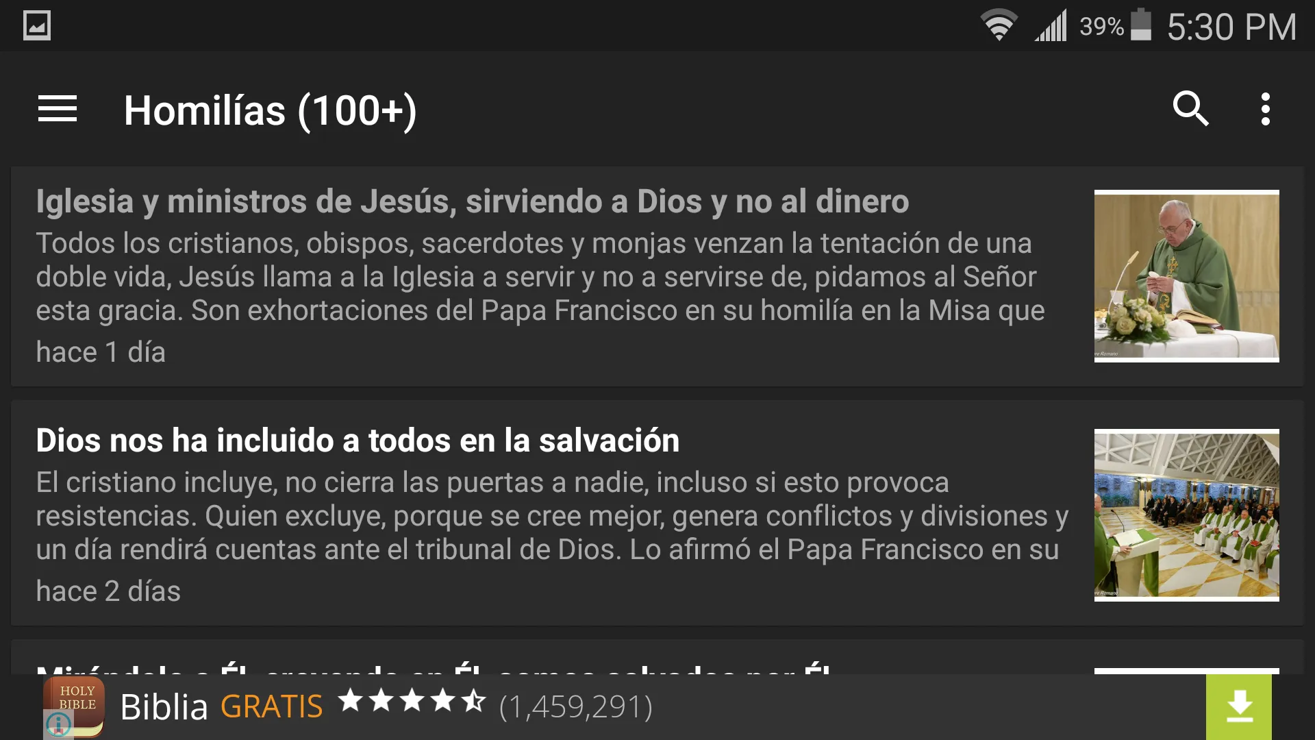 Misa del Papa Francisco | Indus Appstore | Screenshot