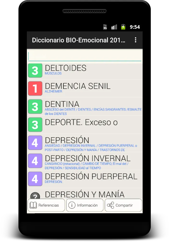 Diccionario Bio-Emocional 2016 | Indus Appstore | Screenshot