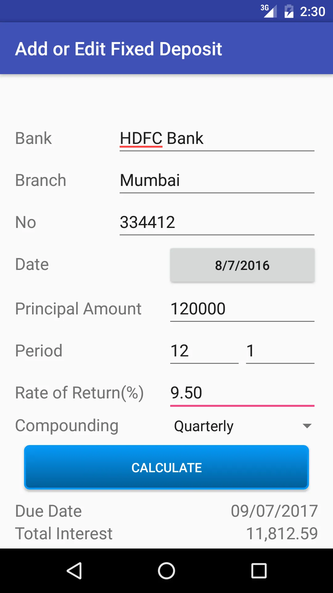 Personal Financial Diary | Indus Appstore | Screenshot