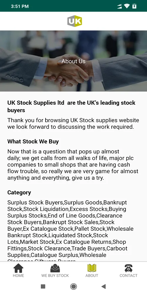 UK Stock Supplies | Indus Appstore | Screenshot