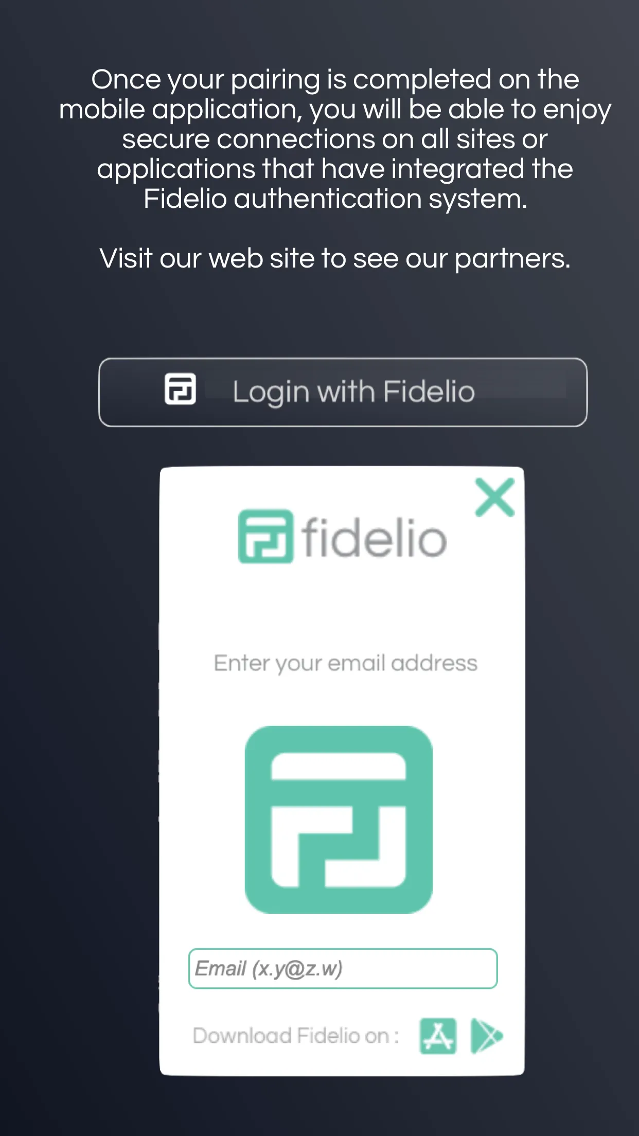 Fidelio Password-less Login | Indus Appstore | Screenshot