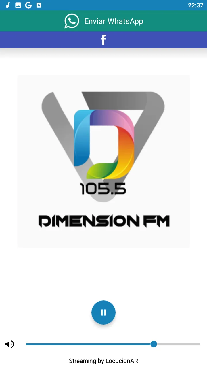 FM Dimensión 105.5 MHz. | Indus Appstore | Screenshot