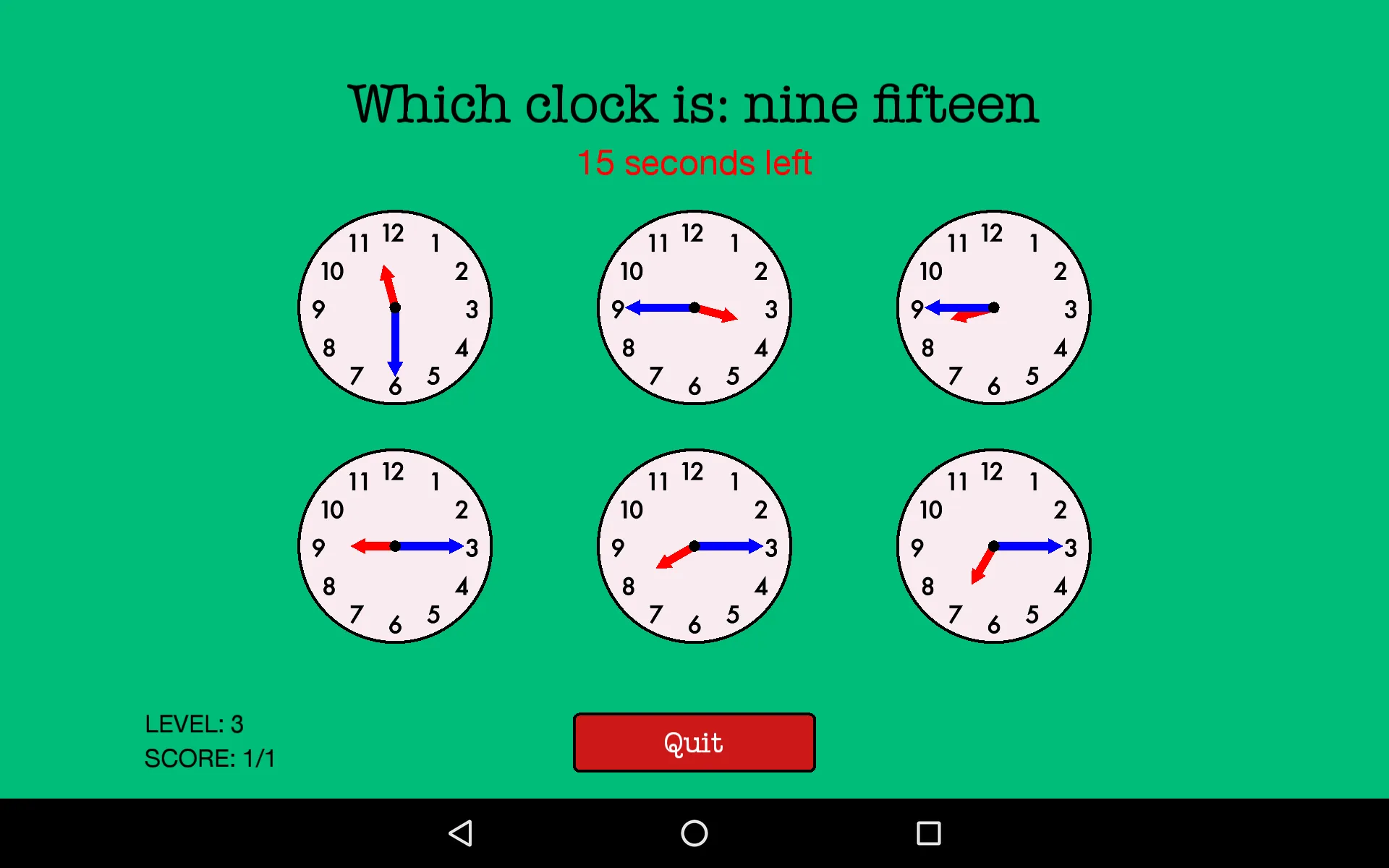 QS Clocks - Learn to tell time | Indus Appstore | Screenshot