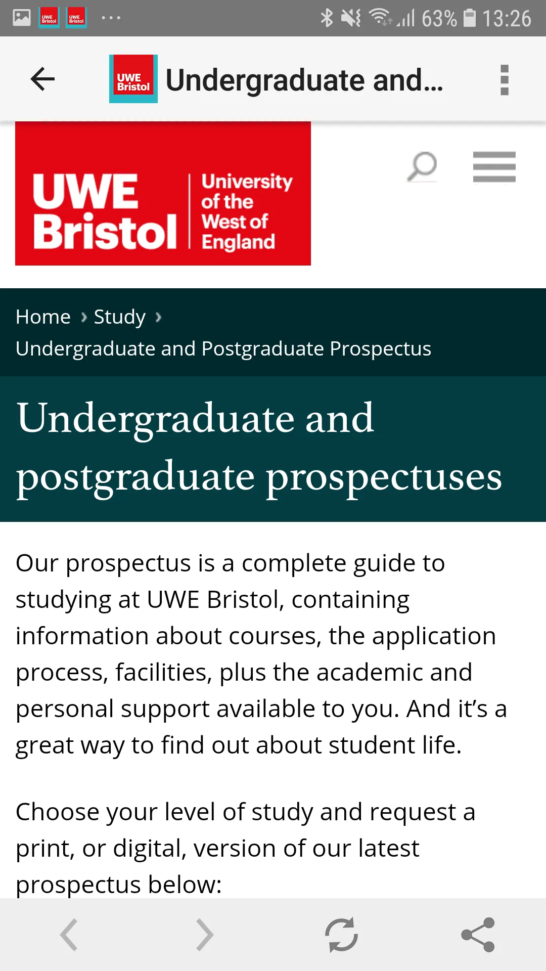 UWE Bristol MyAttendance | Indus Appstore | Screenshot