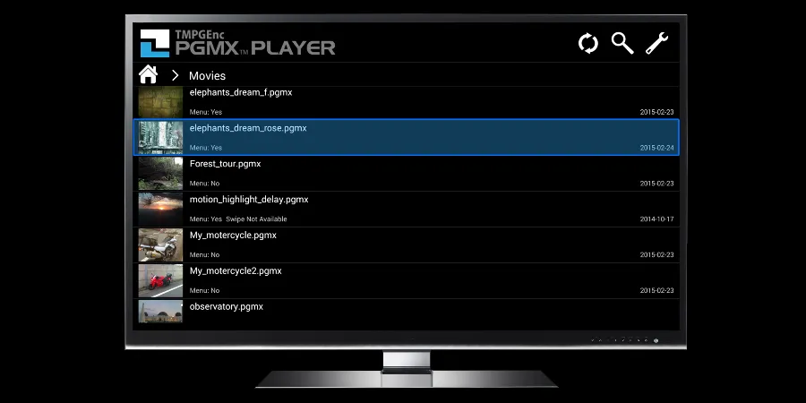 TMPGEnc PGMX PLAYER forAndroid | Indus Appstore | Screenshot