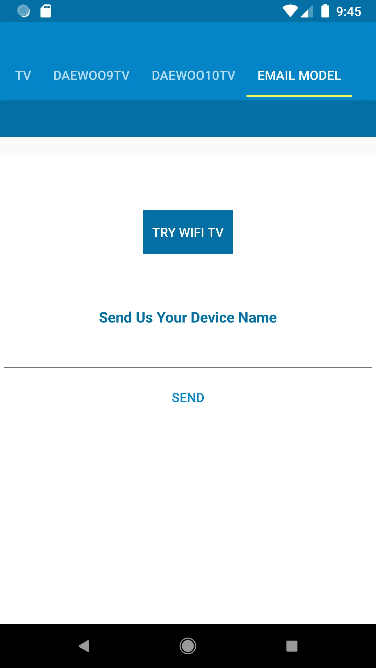 Daewoo TV Remote Control | Indus Appstore | Screenshot