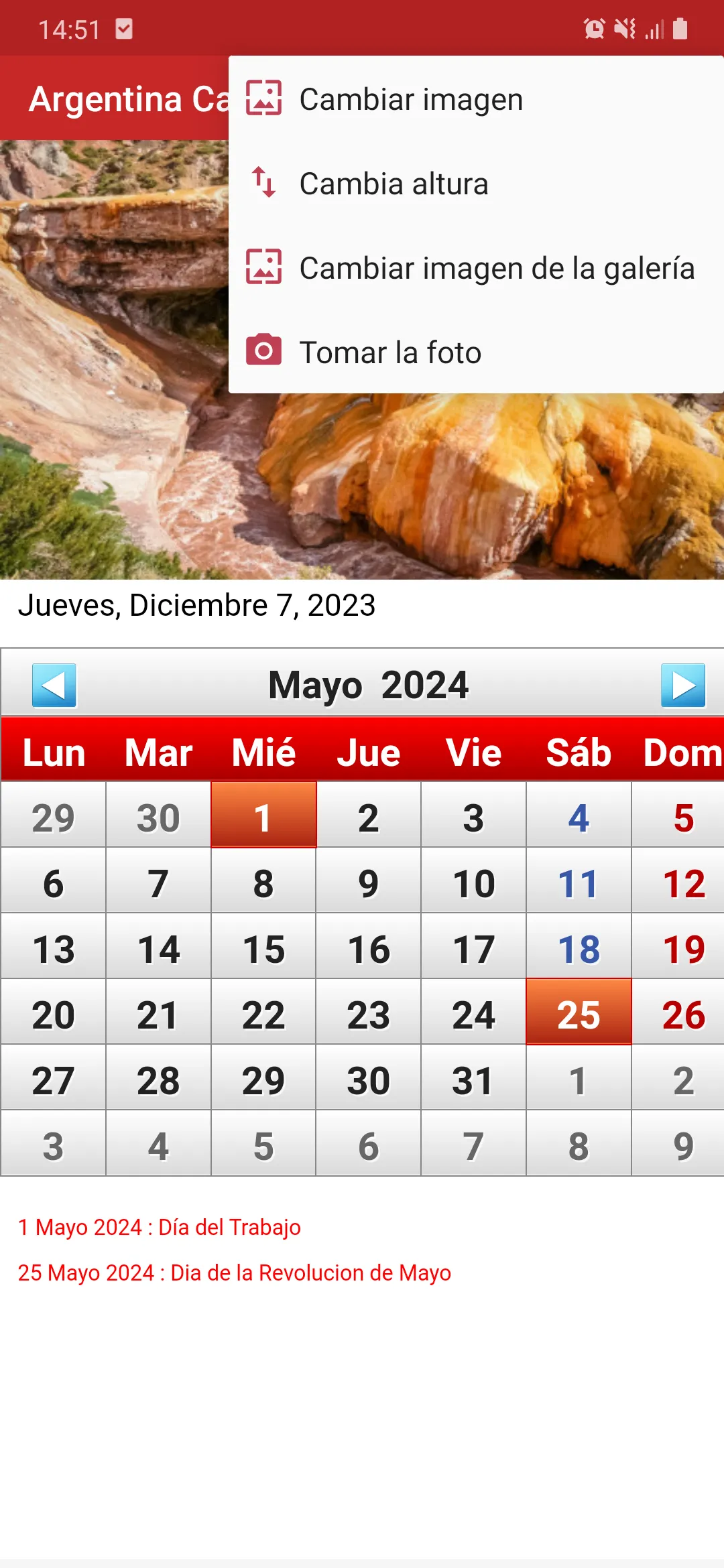 Argentina Calendario 2024 | Indus Appstore | Screenshot