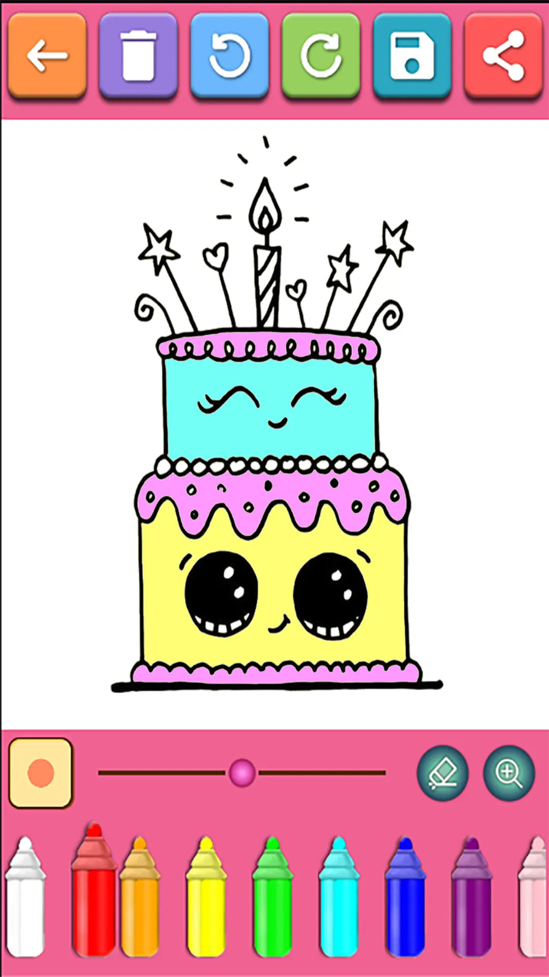 Birthday Cake Coloring Book | Indus Appstore | Screenshot