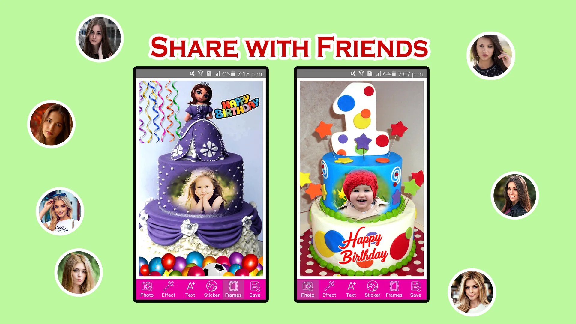 Happy Birthday Cake Frames | Indus Appstore | Screenshot