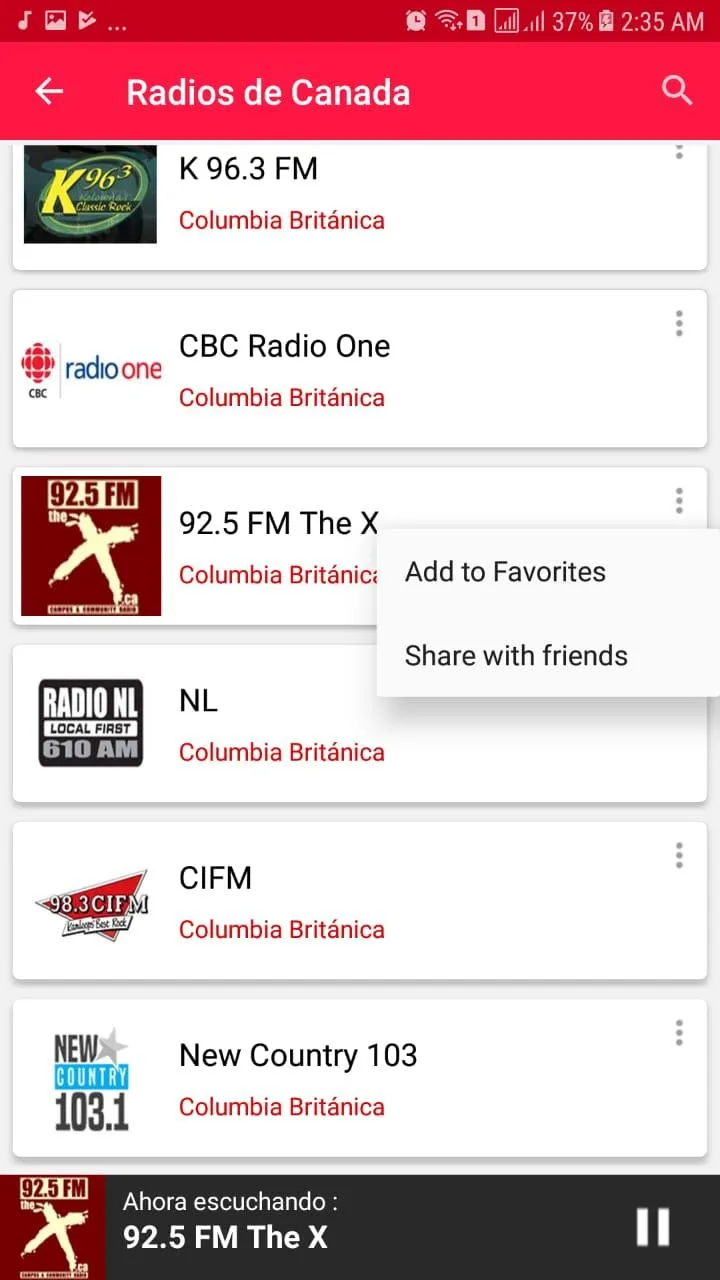 Canada Radio | Indus Appstore | Screenshot