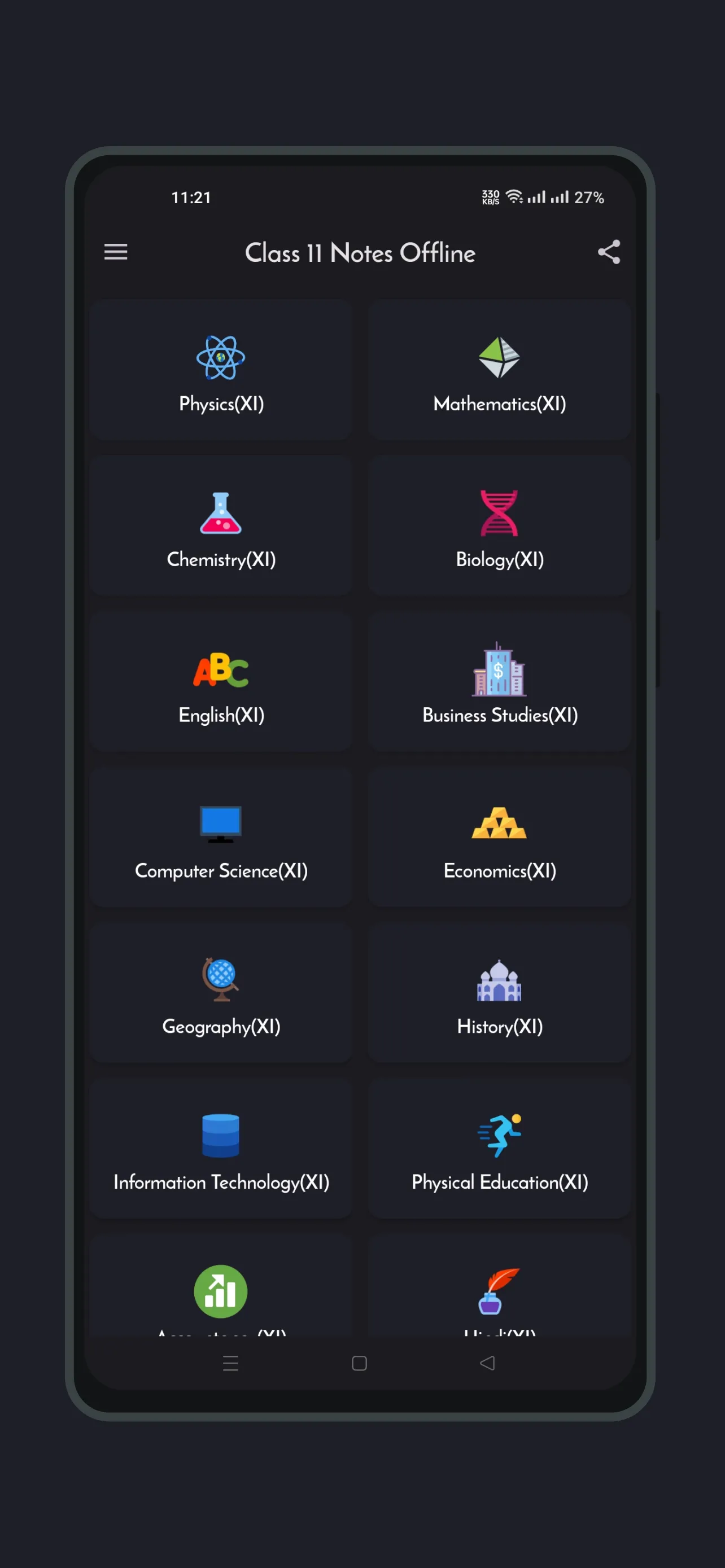 Class 11 Notes Offline | Indus Appstore | Screenshot