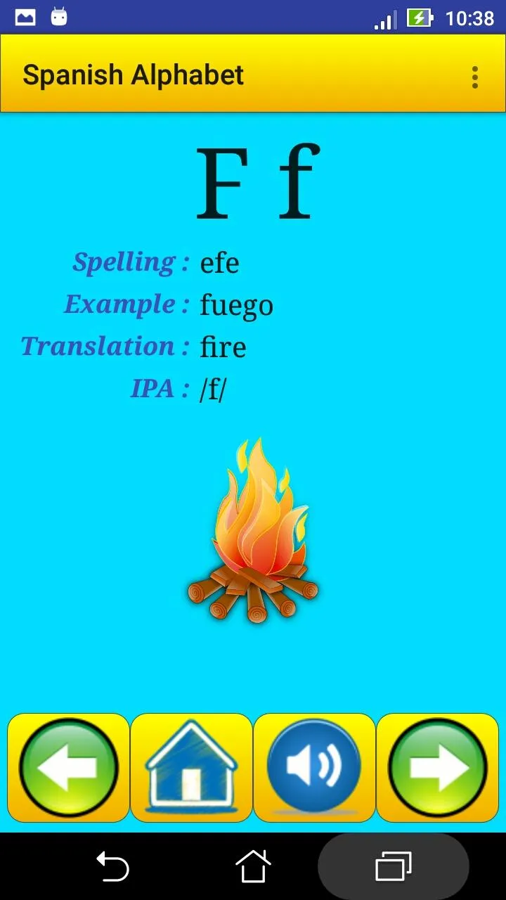 Spanish alphabet for students | Indus Appstore | Screenshot