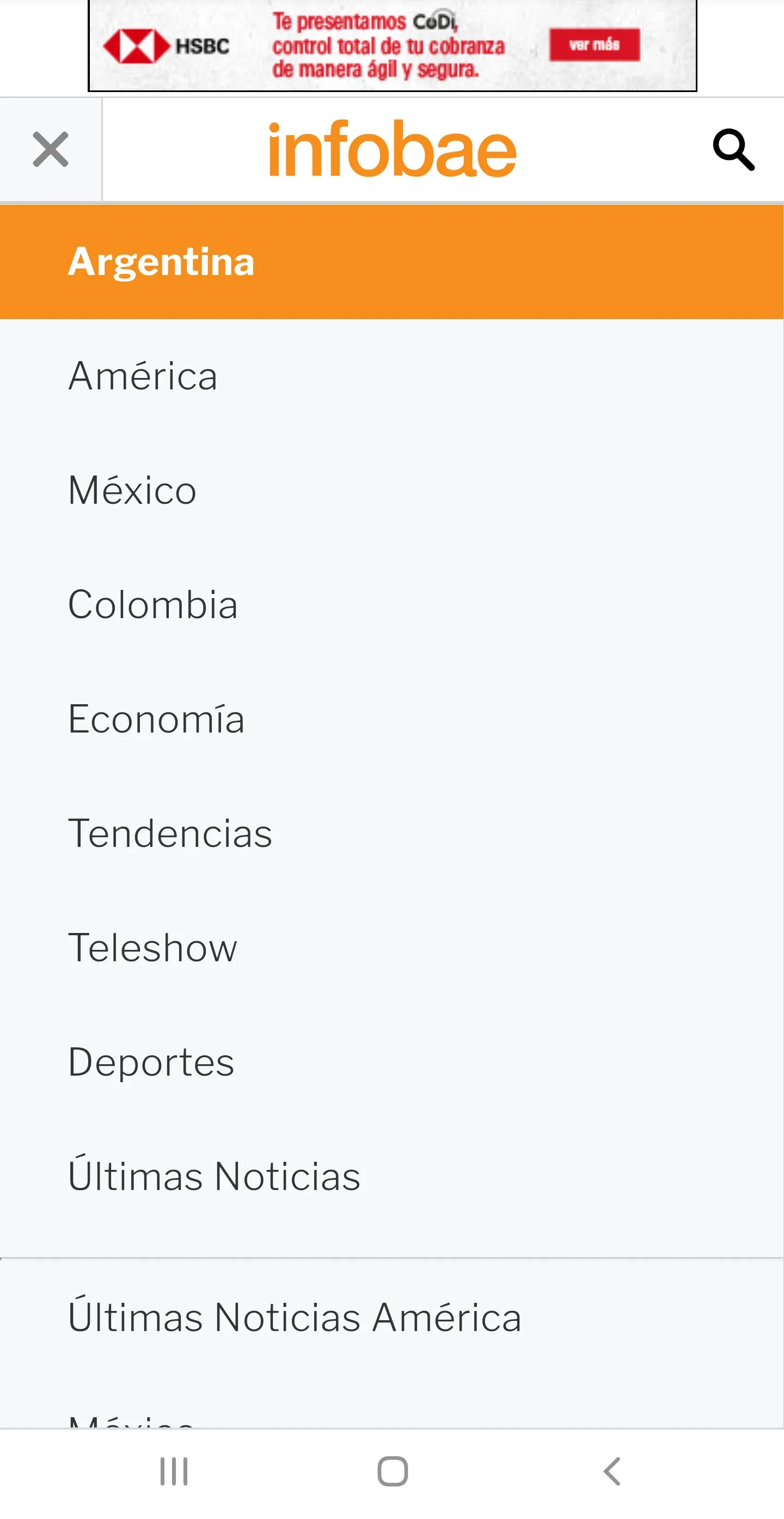 Infobae Argentina | Indus Appstore | Screenshot