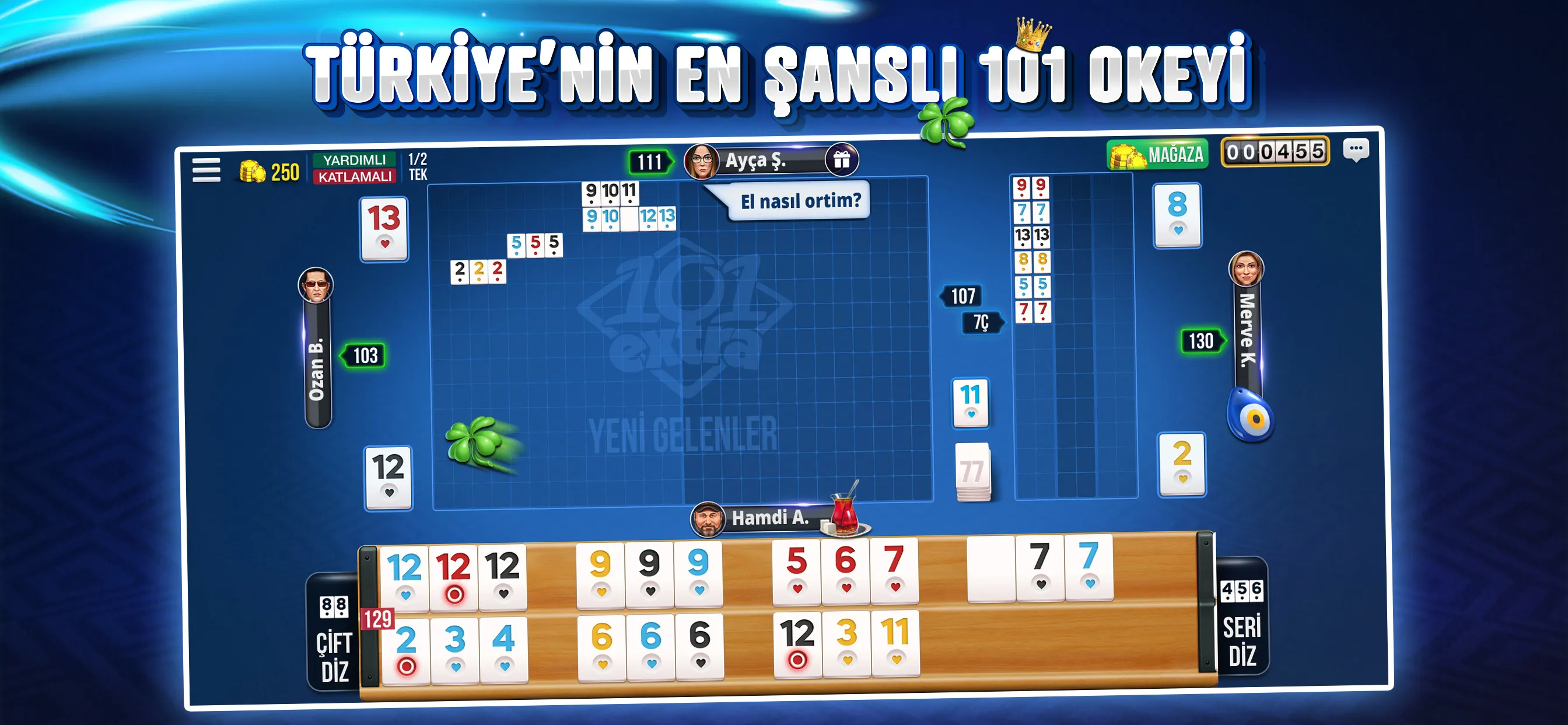 101 Yüzbir Okey Extra - Online | Indus Appstore | Screenshot